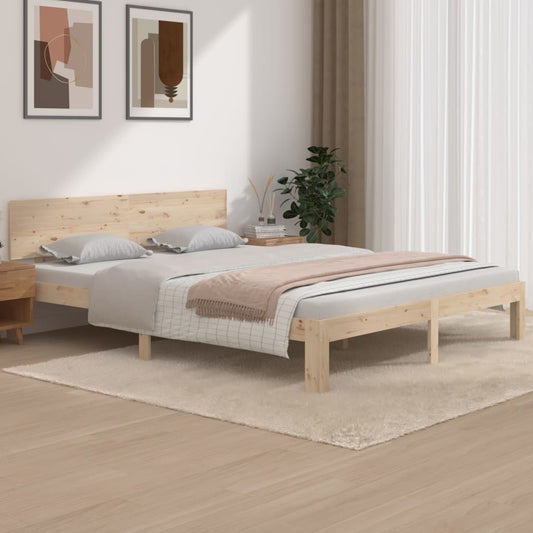 Berkfield Bed Frame 160x200 cm Solid Wood Pine