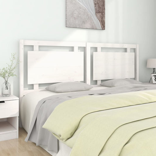 Berkfield Headboard White 185.5x4x100 cm Solid Wood Pine