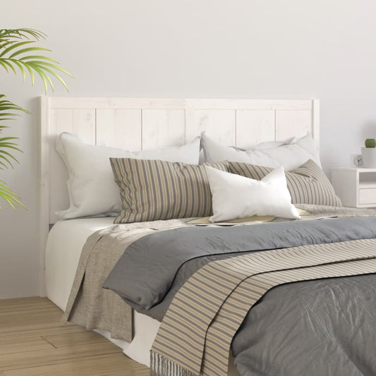 Berkfield Headboard White 155.5x4x100 cm Solid Wood Pine