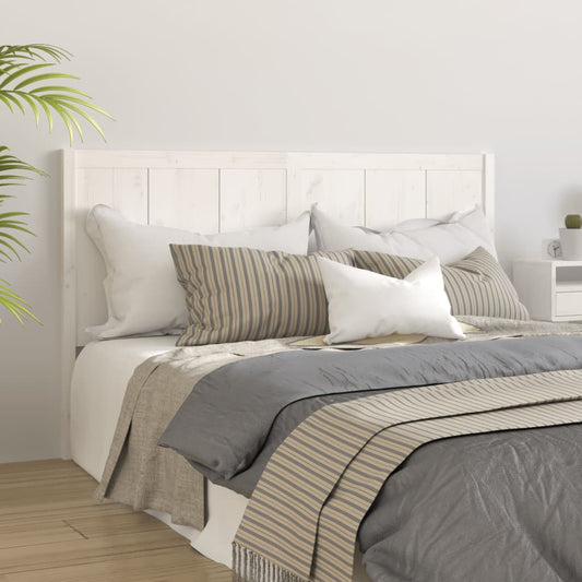 Berkfield Headboard White 205.5x4x100 cm Solid Wood Pine