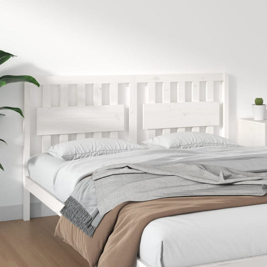 Berkfield Headboard White 155.5x4x100 cm Solid Wood Pine