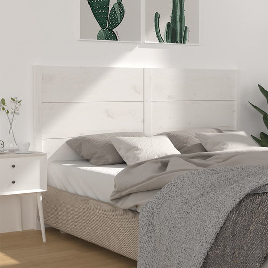 Berkfield Headboard White 206x4x100 cm Solid Wood Pine