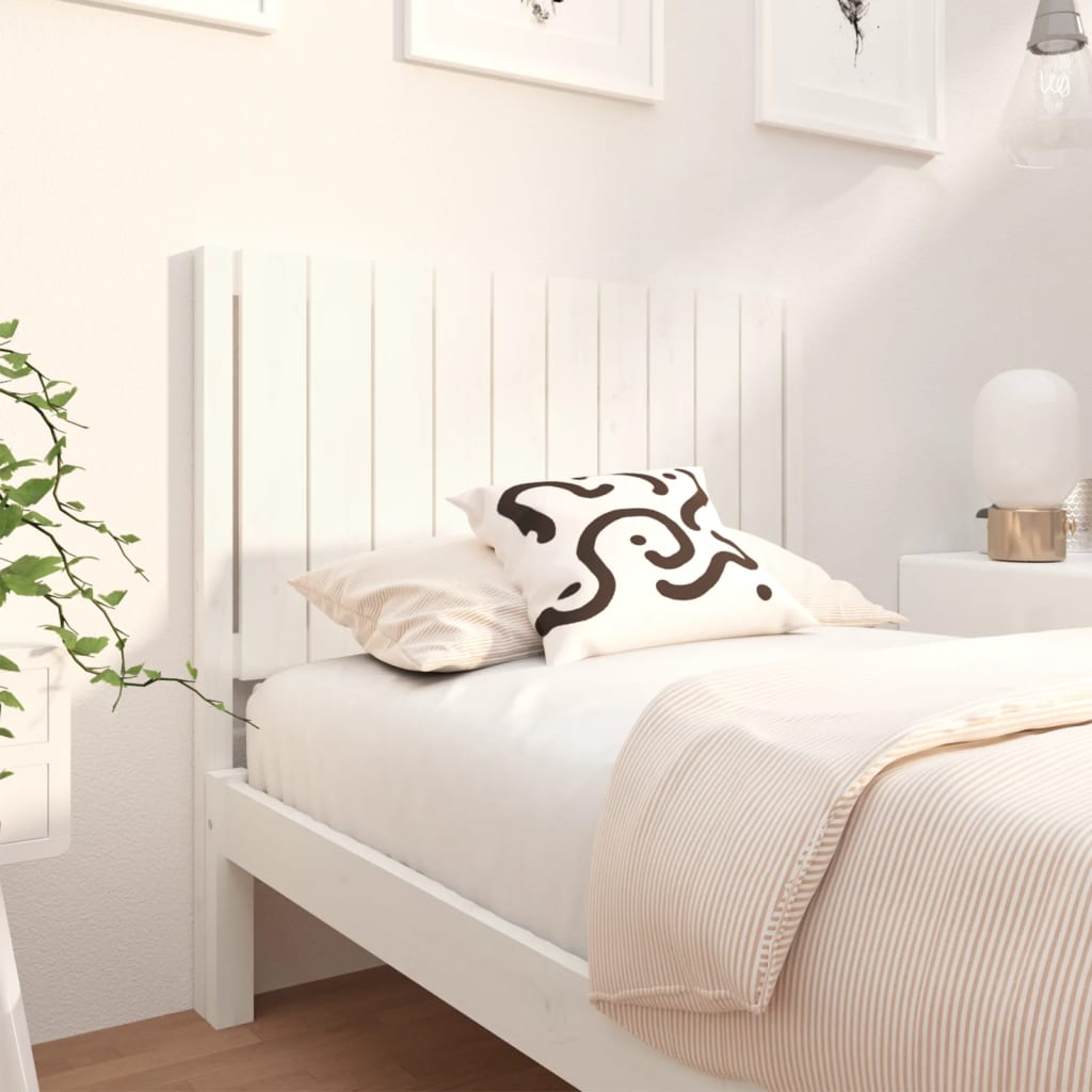 Berkfield Headboard White 105.5x4x100 cm Solid Wood Pine