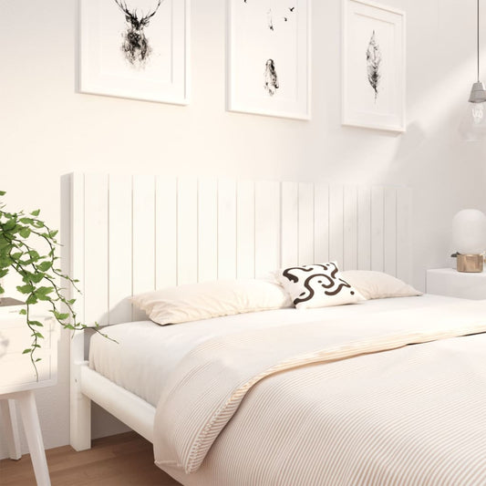 Berkfield Headboard White 185.5x4x100 cm Solid Wood Pine