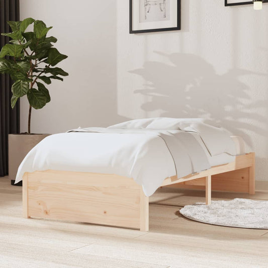 Berkfield Bed Frame 75x190 cm Small Single Solid Wood Pine