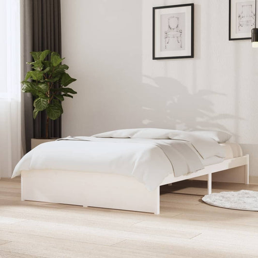 Berkfield Bed Frame White 120x200 cm Solid Wood Pine