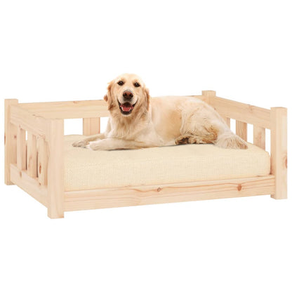 Berkfield Dog Bed 75.5x55.5x28 cm Solid Wood Pine