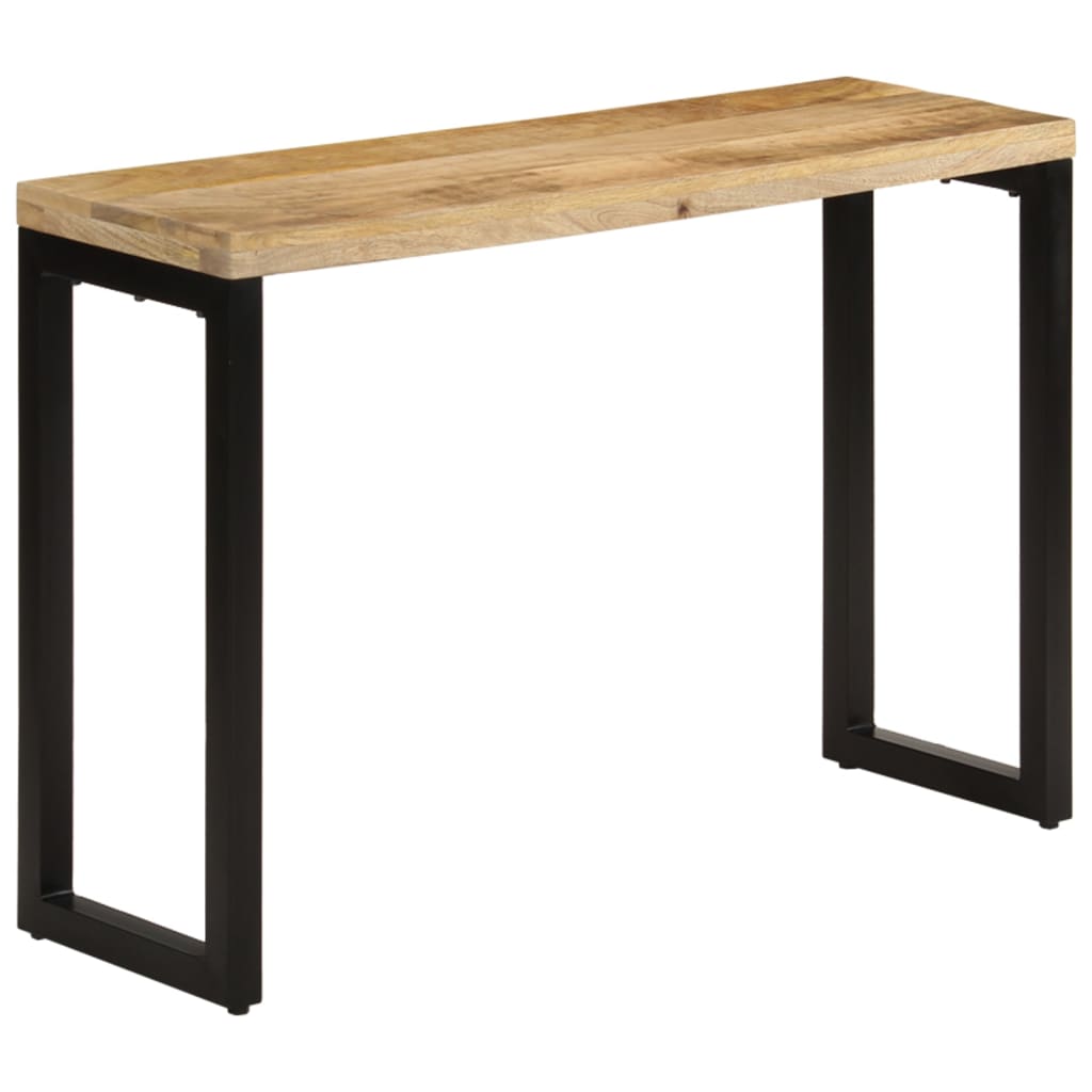 Berkfield Console Table 110x35x76 cm Solid Rough Wood Mango