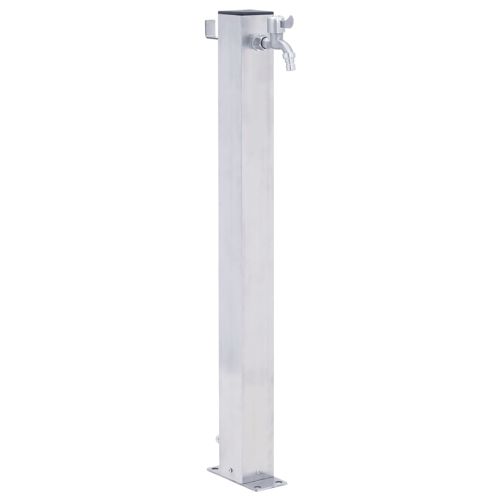 Berkfield Garden Water Column 100 cm Stainless Steel Square