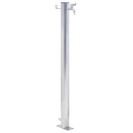 Berkfield Garden Water Column 40 cm Stainless Steel Round