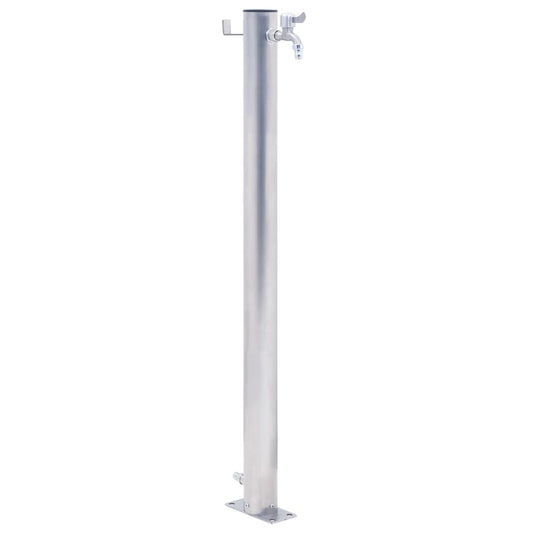 Berkfield Garden Water Column 60 cm Stainless Steel Round