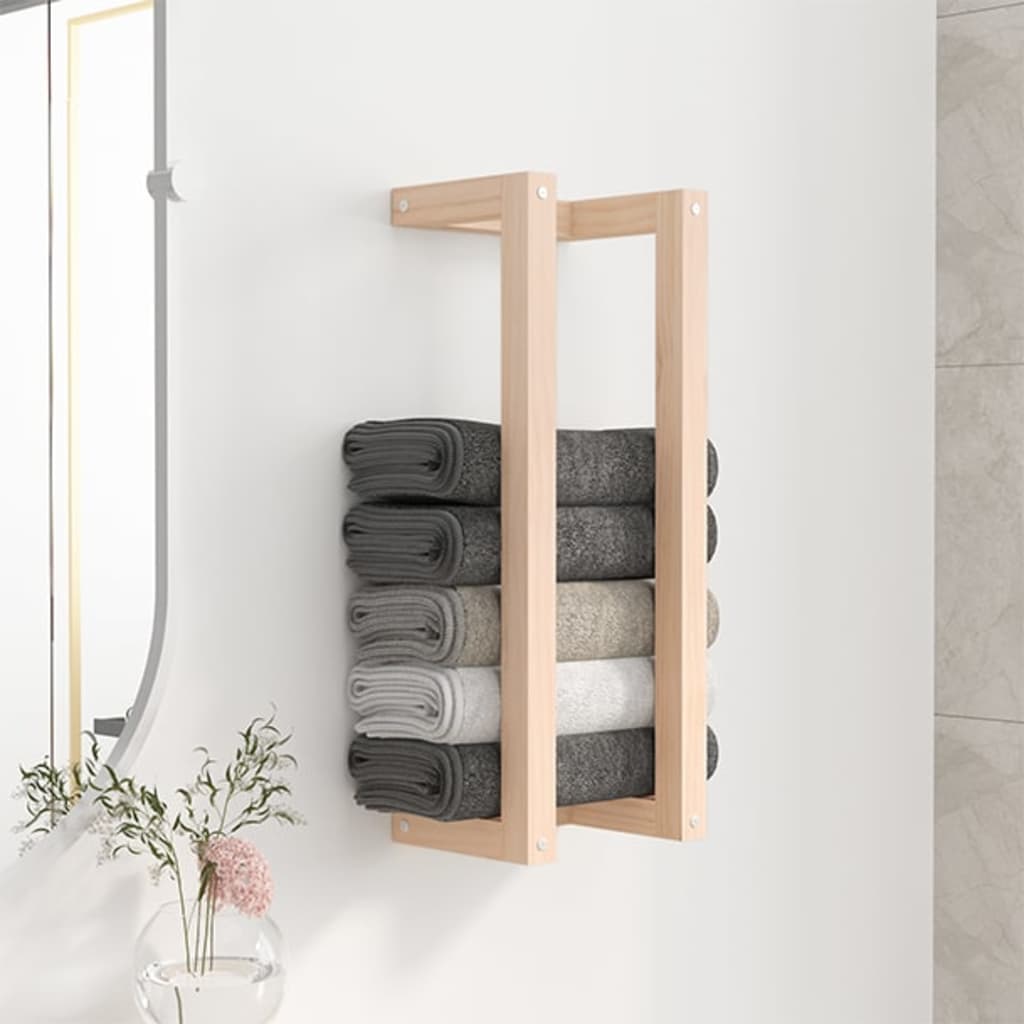 Berkfield Towel Rack 23x18x60 cm Solid Wood Pine