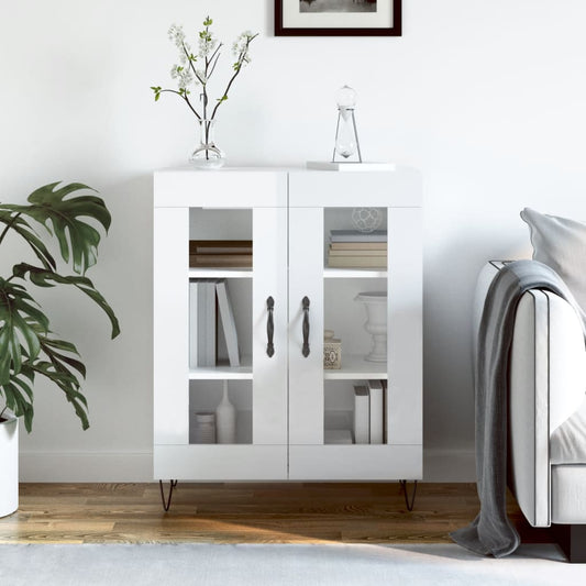 Berkfield Sideboard High Gloss White 69.5x34x90 cm Engineered Wood