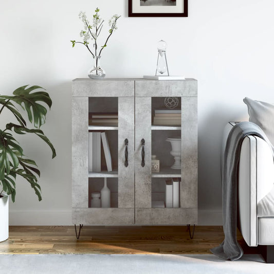 Berkfield Sideboard Concrete Grey 69.5x34x90 cm Engineered Wood