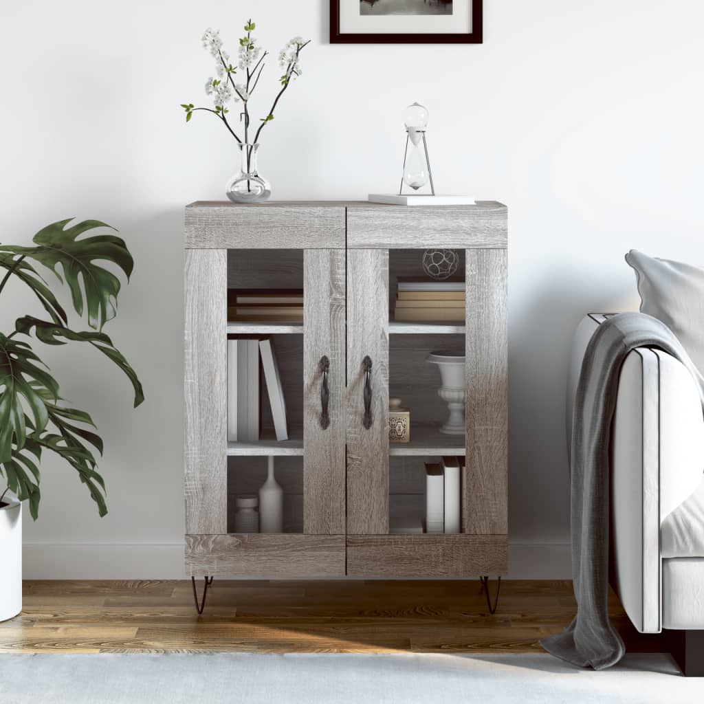 Berkfield Sideboard Grey Sonoma 69.5x34x90 cm Engineered Wood