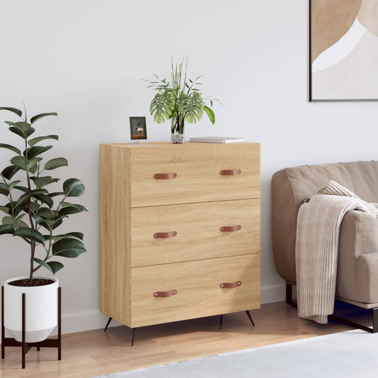 Berkfield Chest of Drawers Sonoma Oak 69.5x34x90 cm Engineered Wood