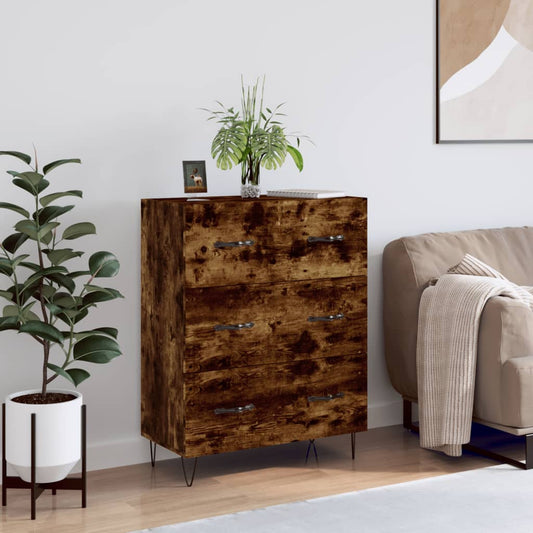 Berkfield Sideboard Smoked Oak 69.5x34x90 cm Engineered Wood