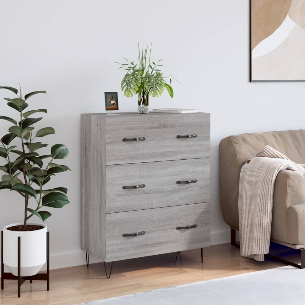 Berkfield Sideboard Grey Sonoma 69.5x34x90 cm Engineered Wood