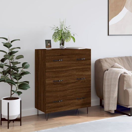 Berkfield Sideboard Brown Oak 69.5x34x90 cm Engineered Wood