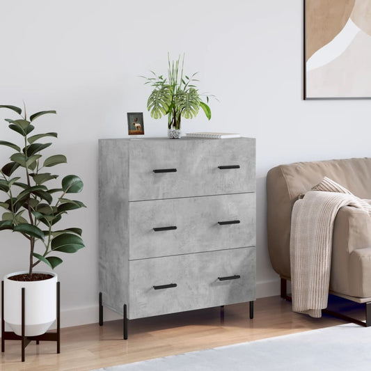 Berkfield Sideboard Concrete Grey 69.5x34x90 cm Engineered Wood