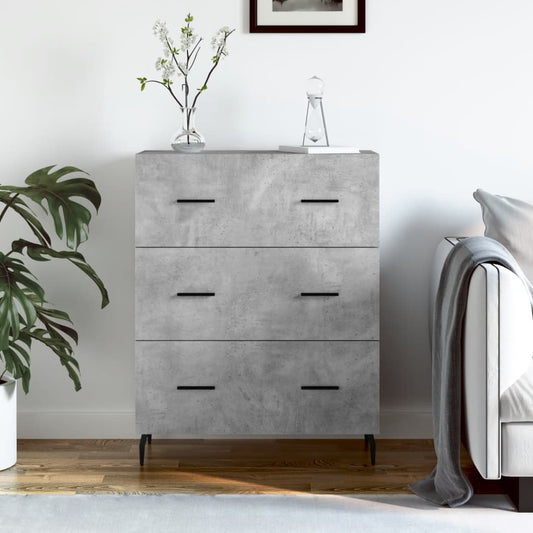 Berkfield Sideboard Concrete Grey 69.5x34x90 cm Engineered Wood