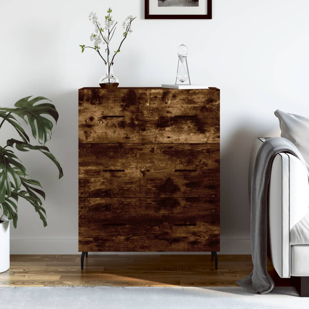Berkfield Sideboard Smoked Oak 69.5x34x90 cm Engineered Wood
