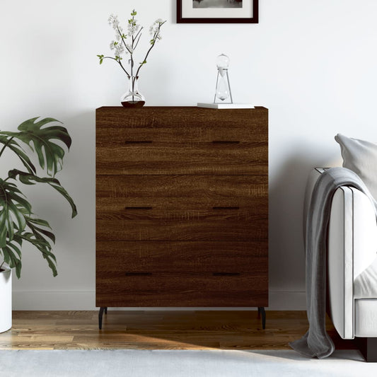 Berkfield Sideboard Brown Oak 69.5x34x90 cm Engineered Wood