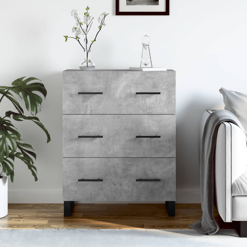Berkfield Sideboard Concrete Grey 69.5x34x90 cm Engineered Wood