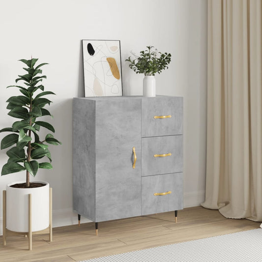 Berkfield Sideboard Concrete Grey 69.5x34x90 cm Engineered Wood