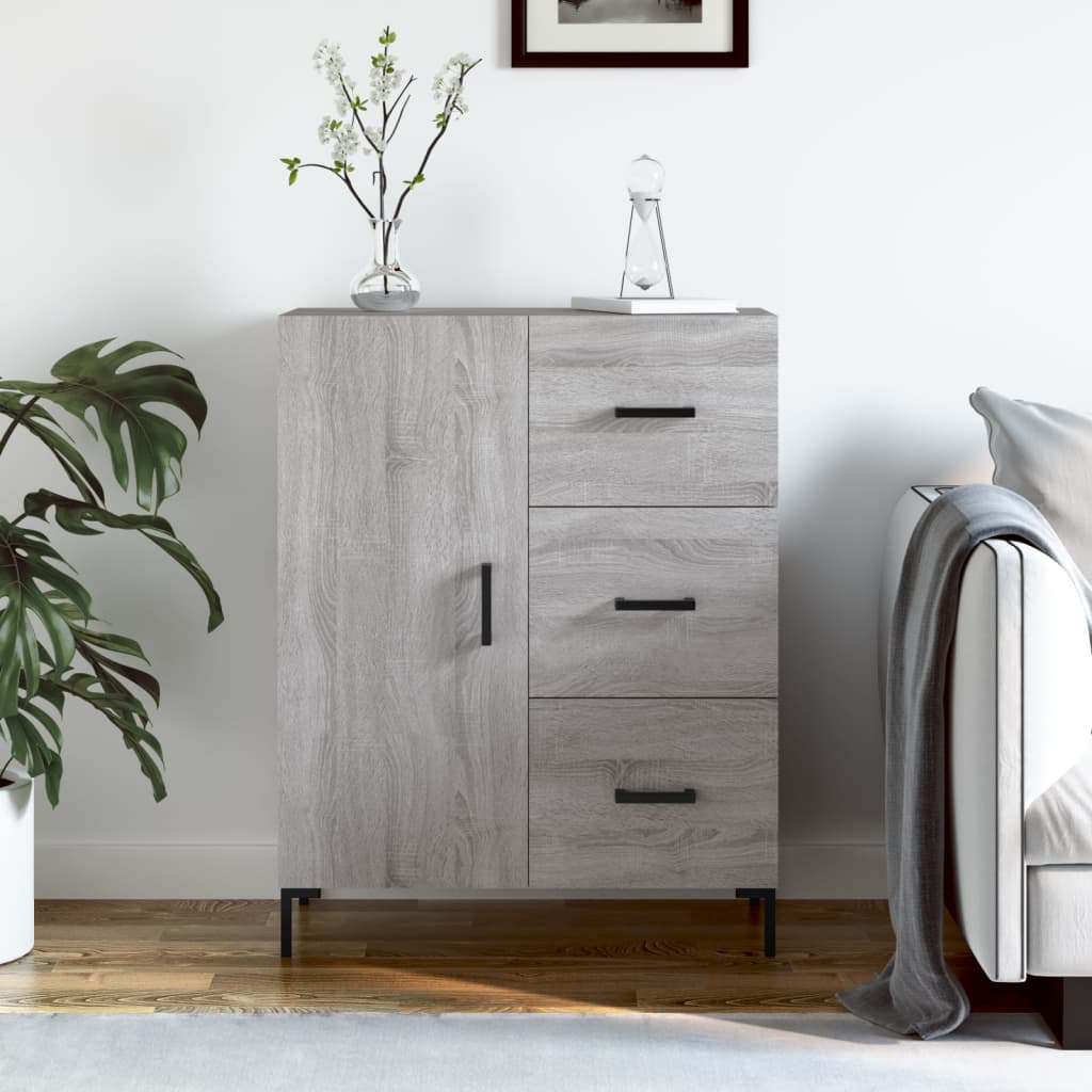 Berkfield Sideboard Grey Sonoma 69.5x34x90 cm Engineered Wood
