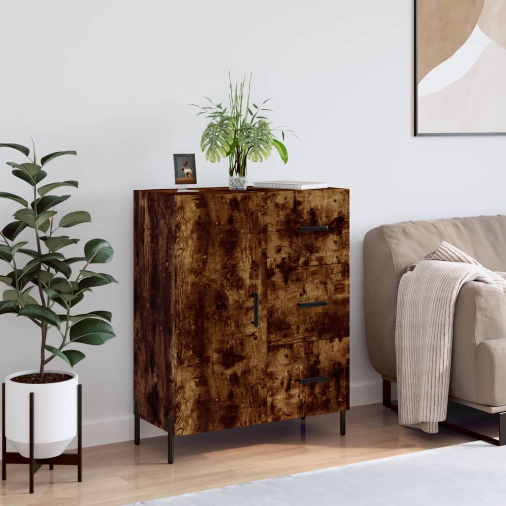 Berkfield Sideboard Smoked Oak 69.5x34x90 cm Engineered Wood