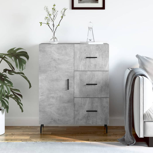 Berkfield Sideboard Concrete Grey 69.5x34x90 cm Engineered Wood