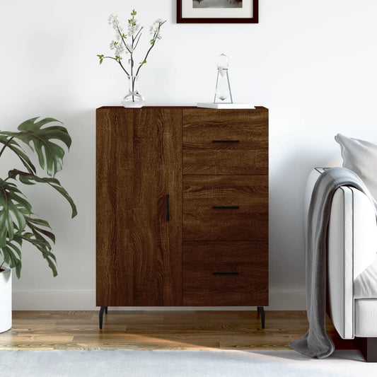 Berkfield Sideboard Brown Oak 69.5x34x90 cm Engineered Wood