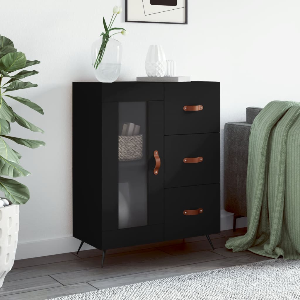 Berkfield Sideboard Black 69.5x34x90 cm Engineered Wood