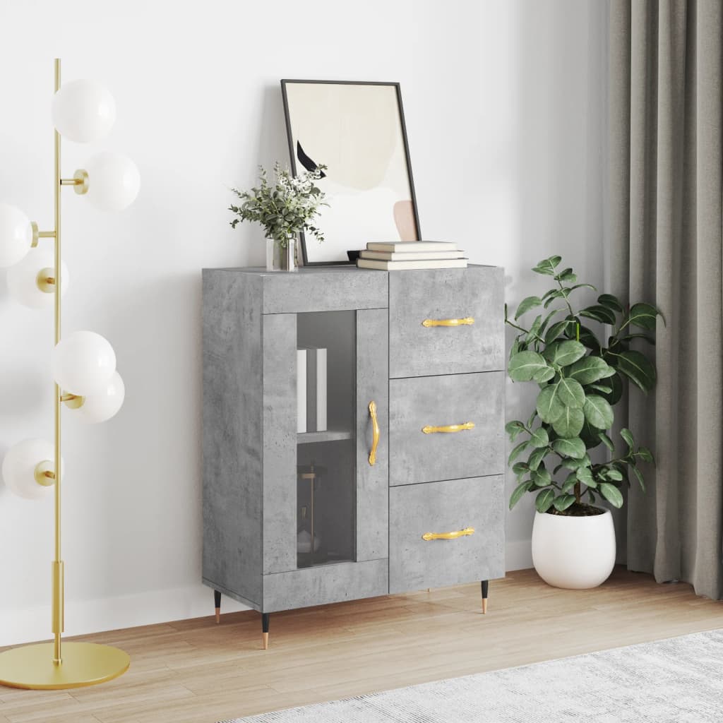 Berkfield Sideboard Concrete Grey 69.5x34x90 cm Engineered Wood