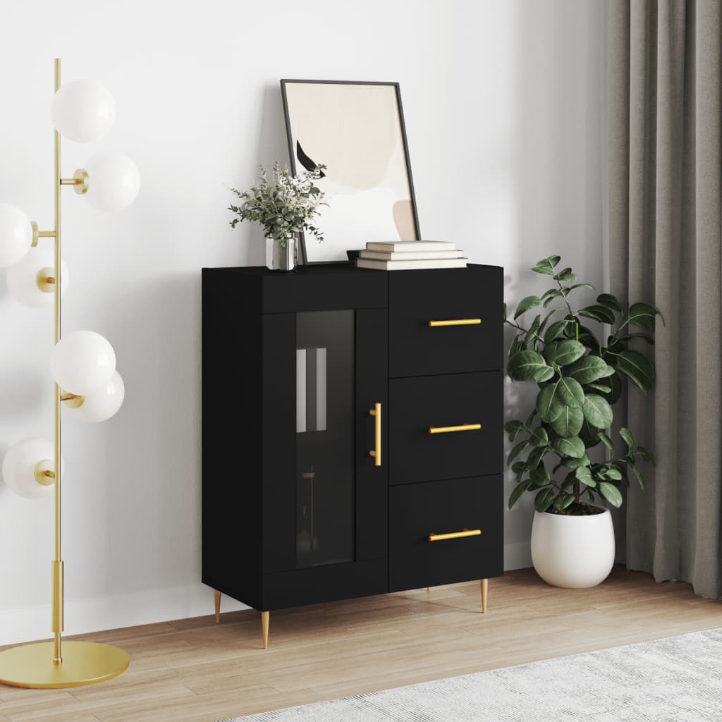 Berkfield Sideboard Black 69.5x34x90 cm Engineered Wood