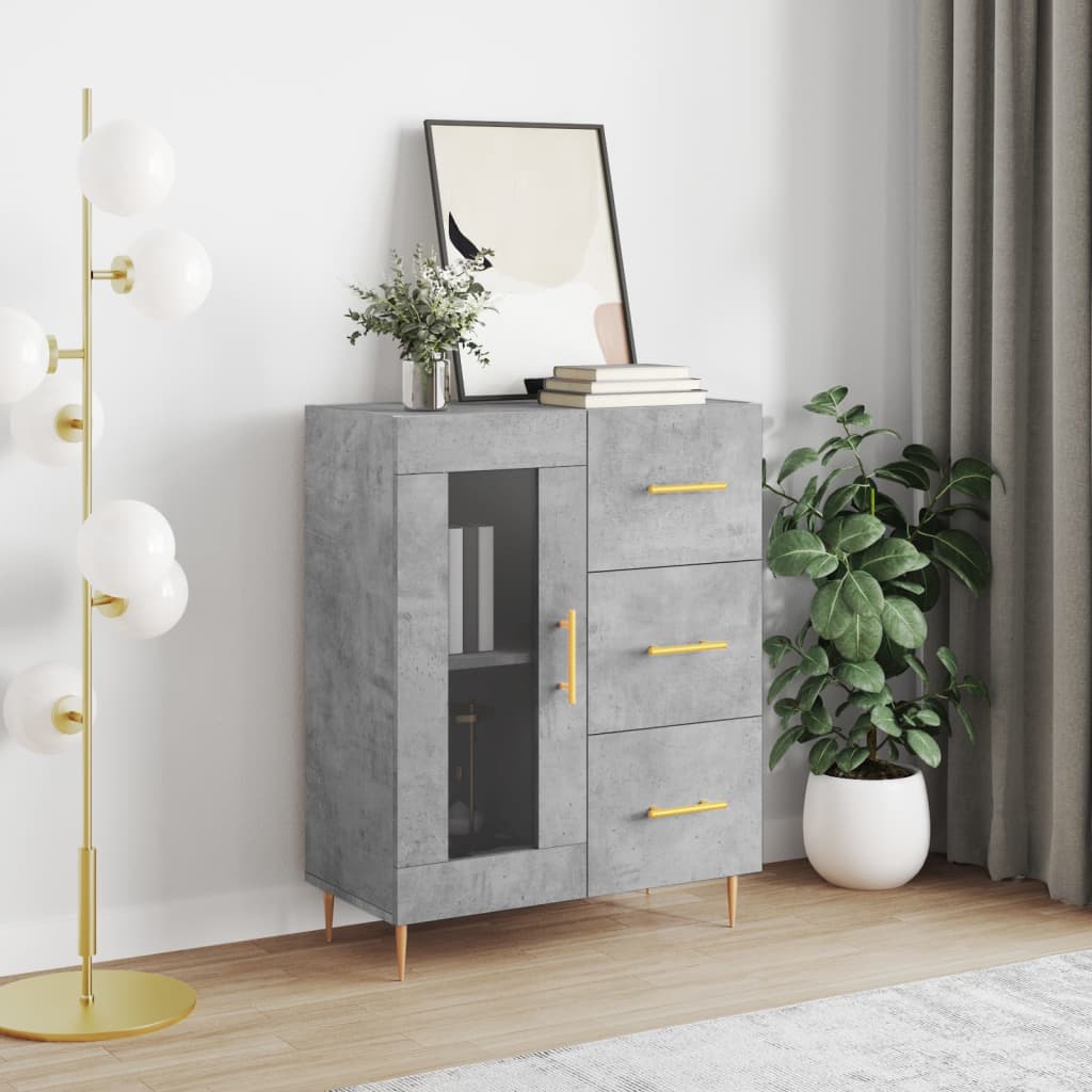 Berkfield Sideboard Concrete Grey 69.5x34x90 cm Engineered Wood