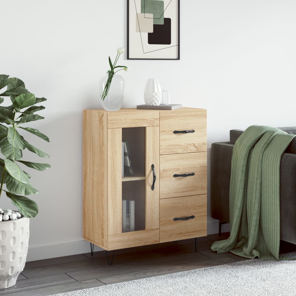 Berkfield Sideboard Sonoma Oak 69.5x34x90 cm Engineered Wood