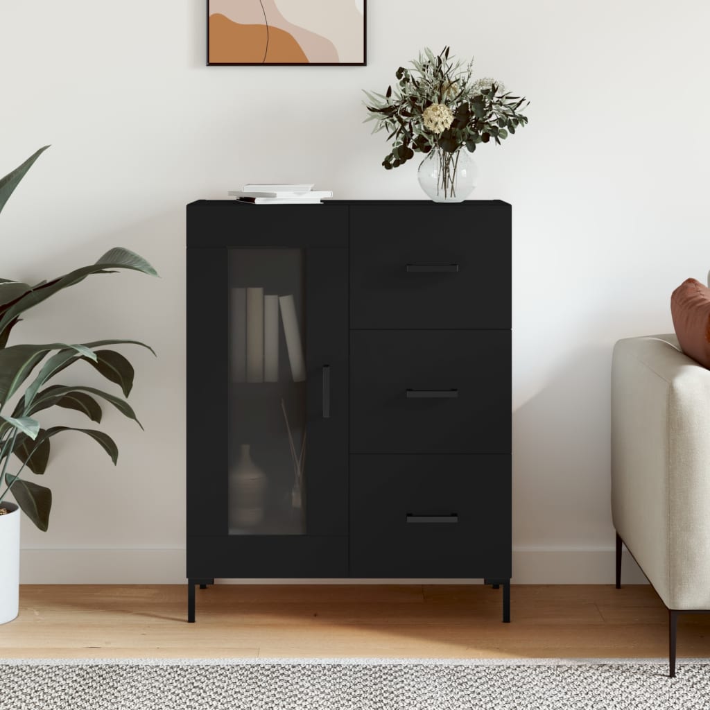 Berkfield Sideboard Black 69.5x34x90 cm Engineered Wood