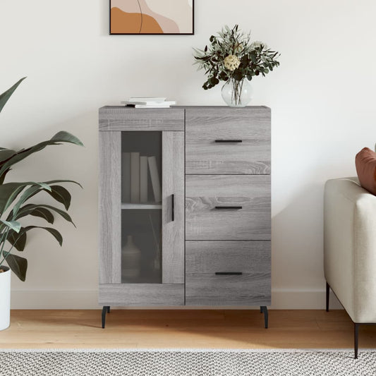 Berkfield Sideboard Grey Sonoma 69.5x34x90 cm Engineered Wood