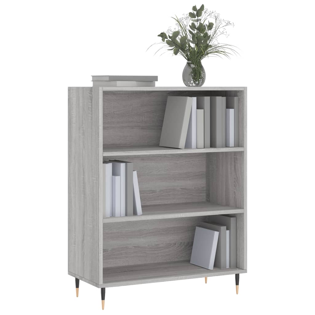 Berkfield Bookcase Grey Sonoma 69.5x32.5x90 cm Engineered Wood