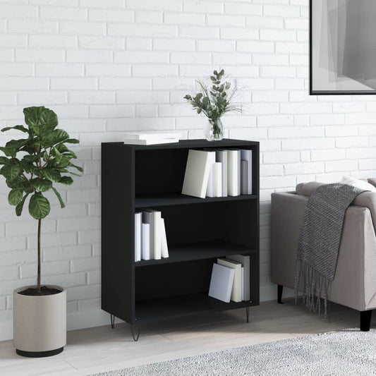 Berkfield Bookcase Black 69.5x32.5x90 cm Engineered Wood