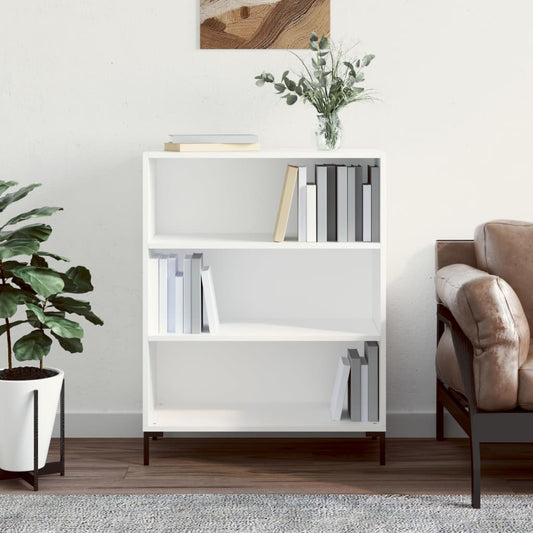 Berkfield Bookcase White 69.5x32.5x90 cm Engineered Wood