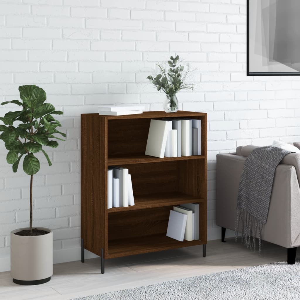 Berkfield Shelf Cabinet Brown Oak 69.5x32.5x90 cm Engineered Wood
