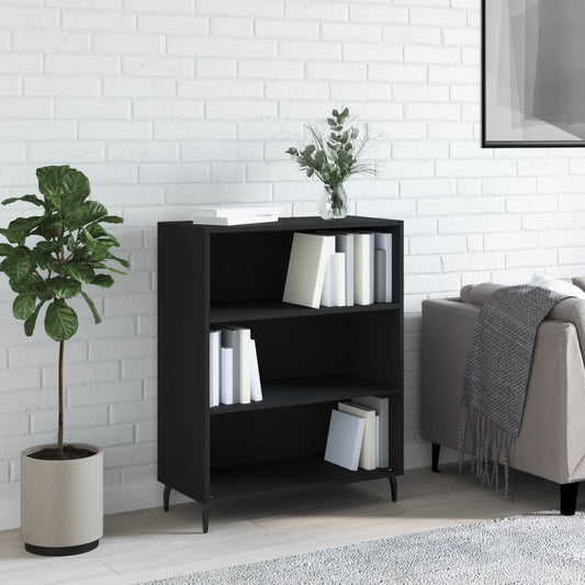 Berkfield Shelf Cabinet Black 69.5x32.5x90 cm Engineered Wood