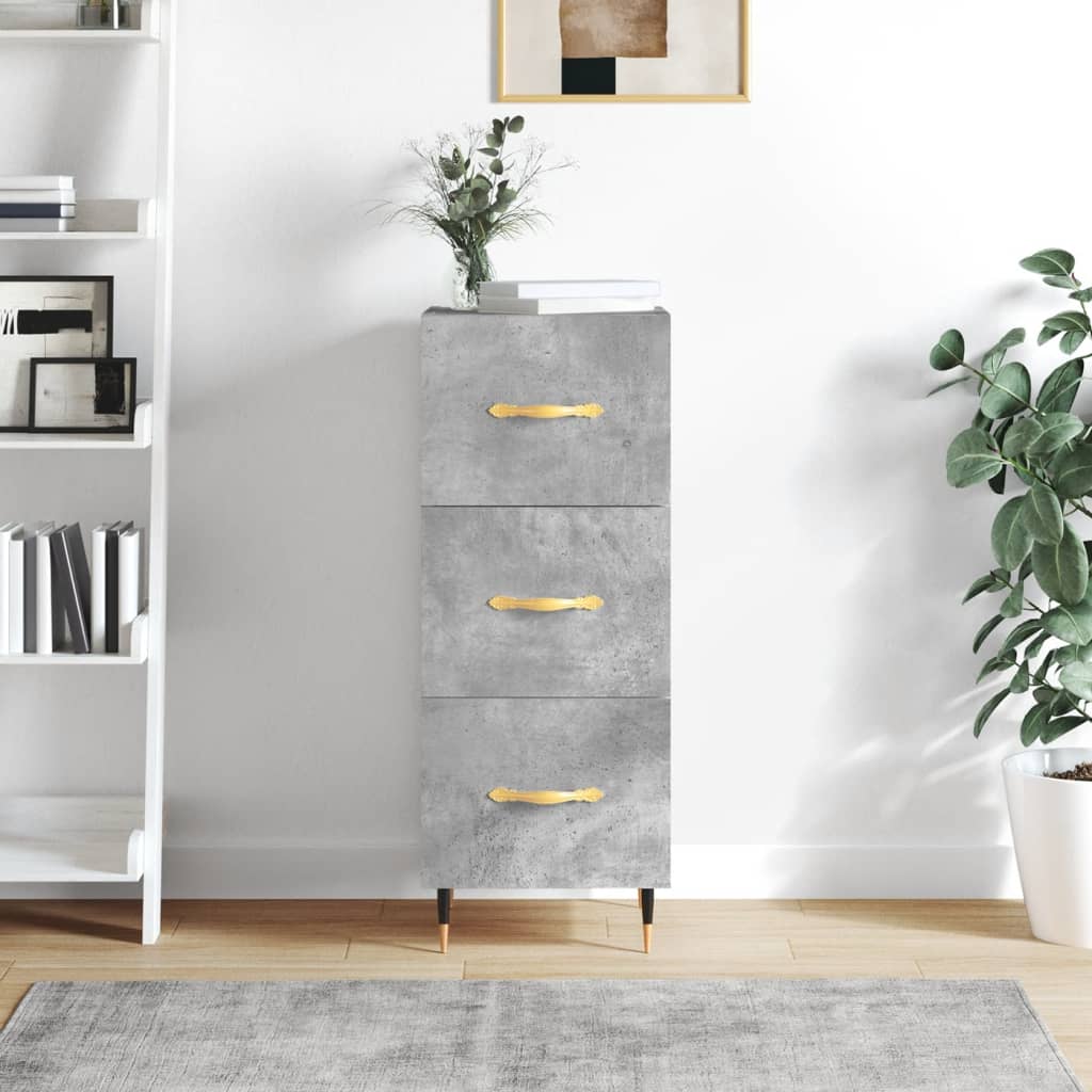 Berkfield Sideboard Concrete Grey 34.5x34x90 cm Engineered Wood