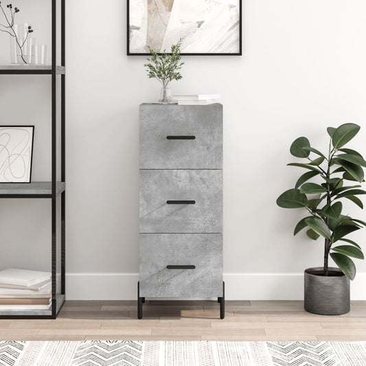 Berkfield Sideboard Concrete Grey 34.5x34x90 cm Engineered Wood