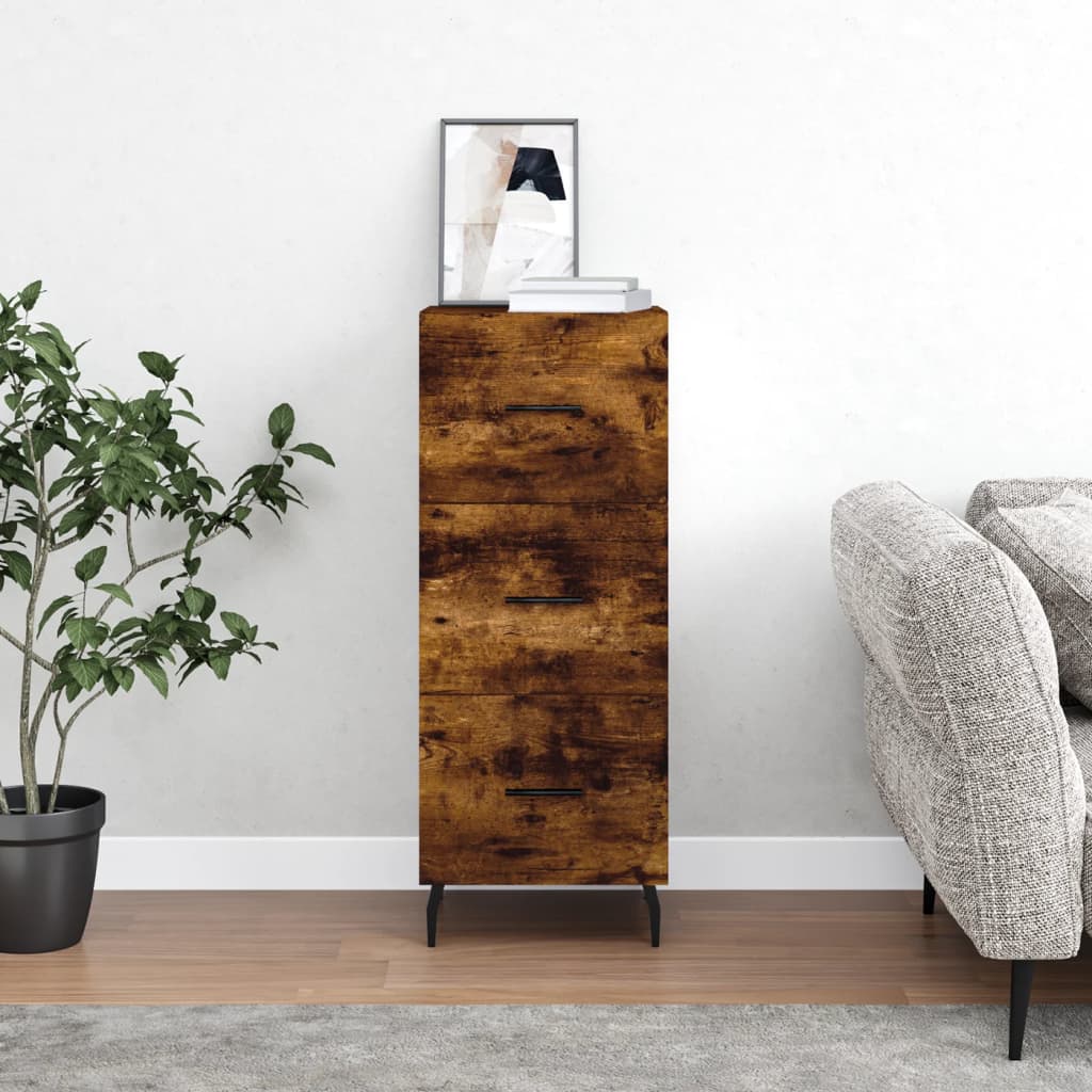 Berkfield Sideboard Smoked Oak 34.5x34x90 cm Engineered Wood