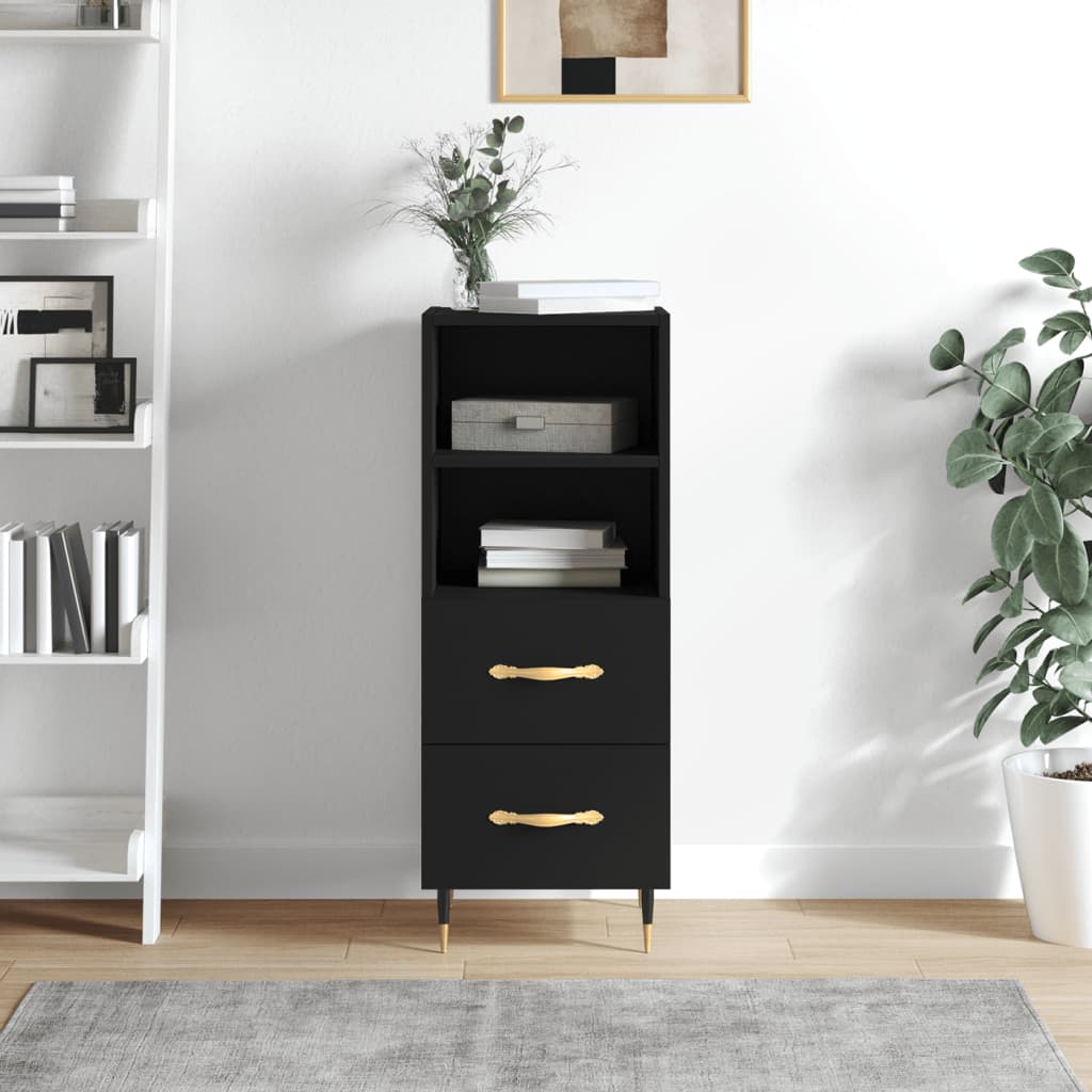 Berkfield Sideboard Black 34.5x34x90 cm Engineered Wood