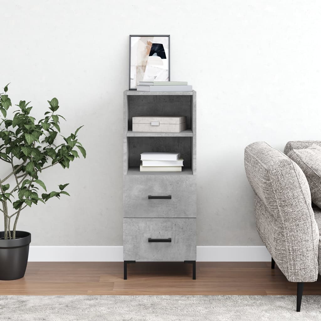 Berkfield Sideboard Concrete Grey 34.5x34x90 cm Engineered Wood